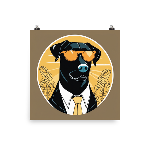 PugMug Custom Black Labrador Retriever Poster
