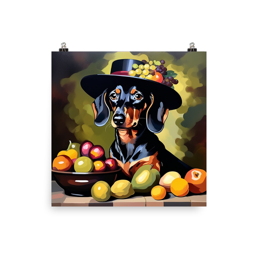 PugMug Custom Black Dachshund Poster