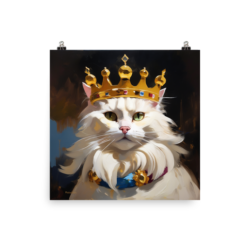 PugMug Custom White Companion Cat Poster