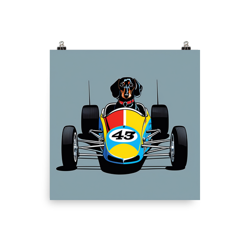 PugMug Custom Black Dachshund Poster