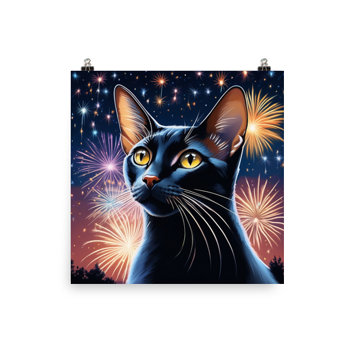 PugMug Custom Black Abyssinian Cat Poster