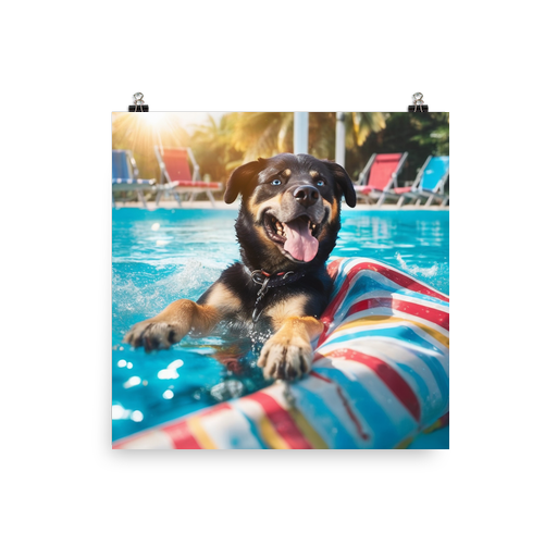 PugMug Custom Blue Poster