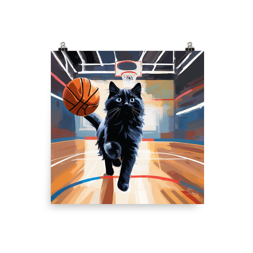 Pugmug custom black ragdoll cat poster personalized cat portraits