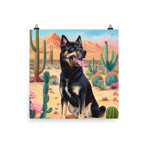 PugMug Custom Blue Poster