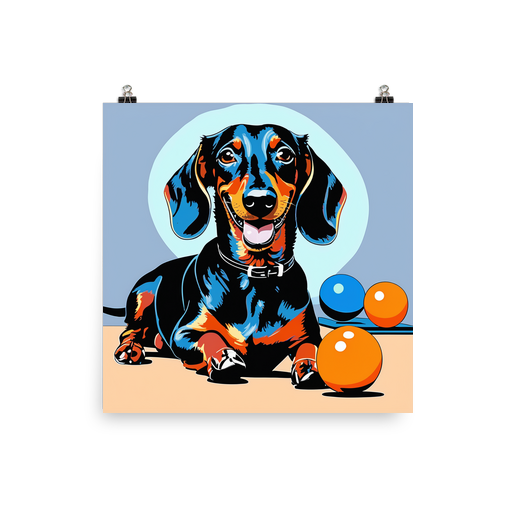 PugMug Custom Black Dachshund Poster