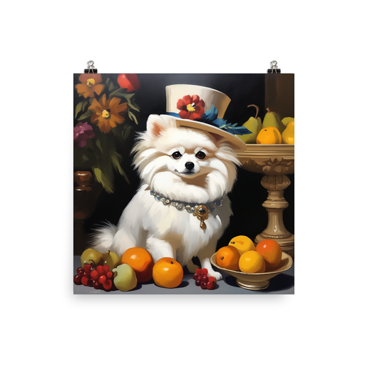 PugMug Custom White Pomeranian Poster