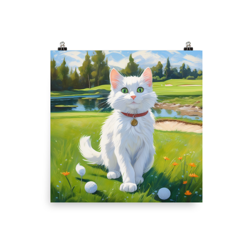 PugMug Custom White Companion Cat Poster