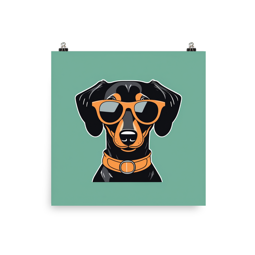 PugMug Custom Black Dachshund Poster