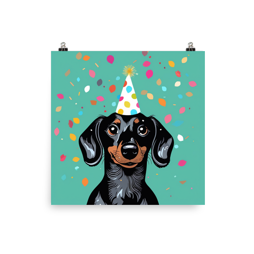 PugMug Custom Black Dachshund Poster