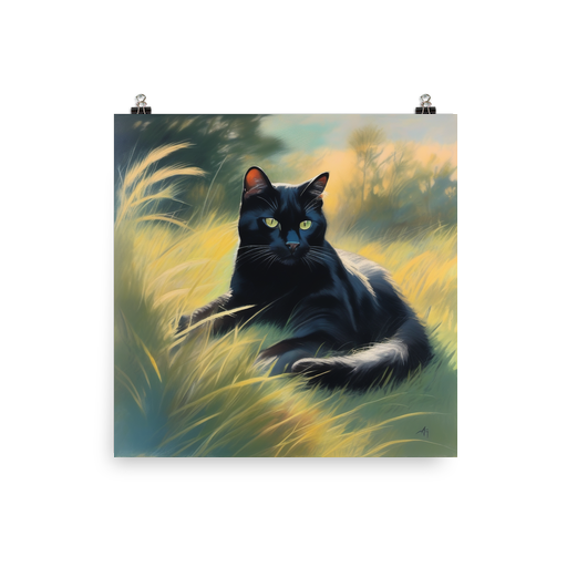 PugMug Custom Black Exotic Cat Poster