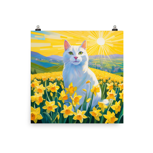 PugMug Custom White Companion Cat Poster