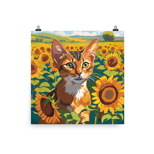 PugMug Custom Tabby Abyssinian Cat Poster