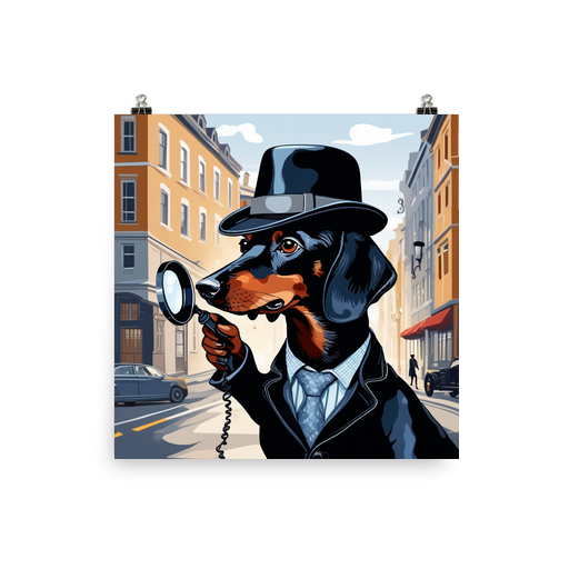 PugMug Custom Black Dachshund Poster