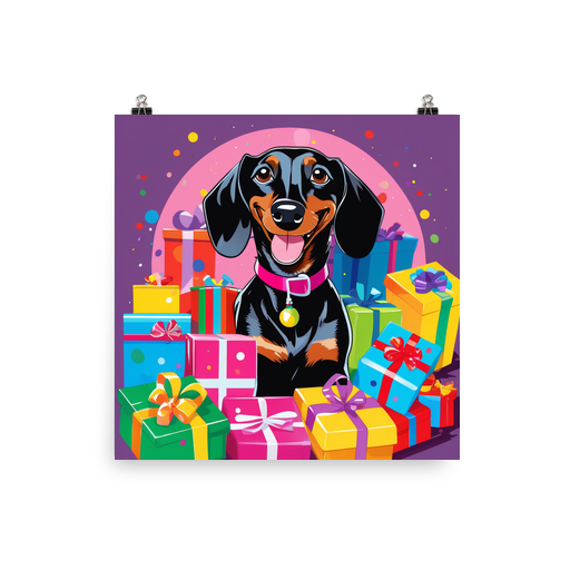 PugMug Custom Black Dachshund Poster