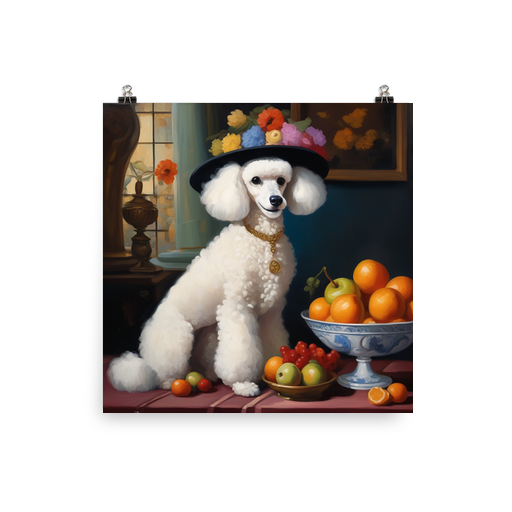 PugMug Custom White Poodle Poster