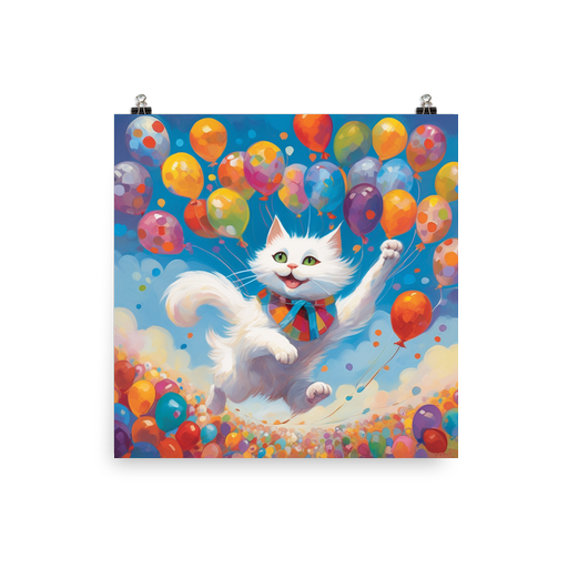 PugMug Custom White Companion Cat Poster