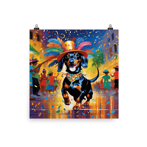 PugMug Custom Black Dachshund Poster