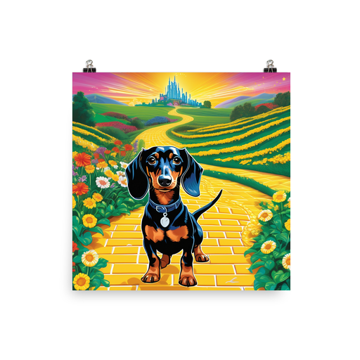 PugMug Custom Black Dachshund Poster