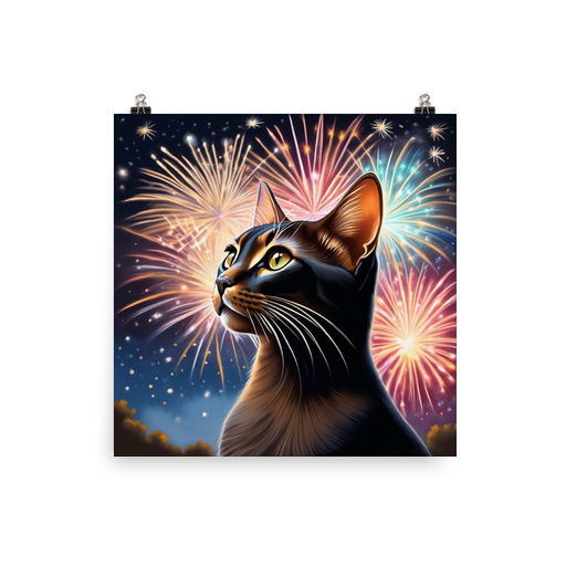 PugMug Custom Black Abyssinian Cat Poster