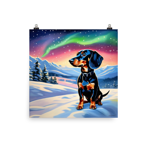 PugMug Custom Black Dachshund Poster