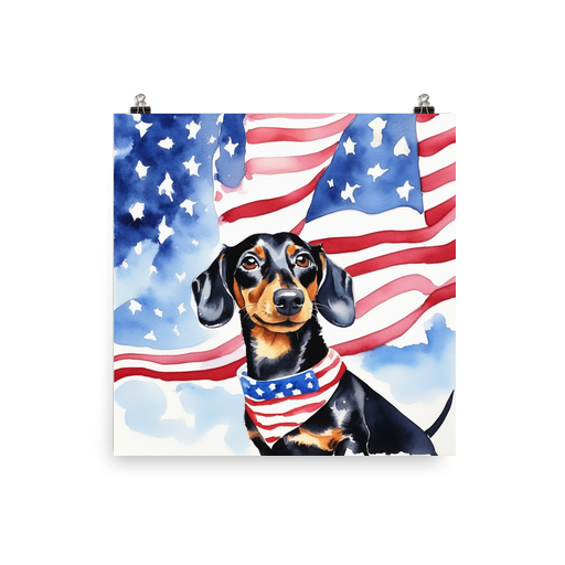 PugMug Custom Black Dachshund Poster