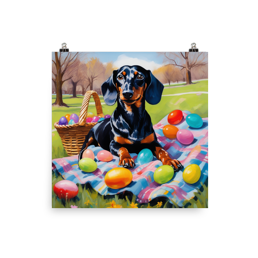 PugMug Custom Black Dachshund Poster