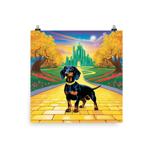 PugMug Custom Black Dachshund Poster