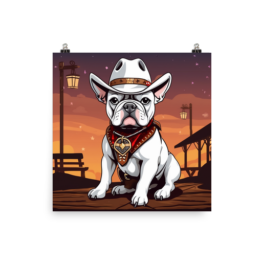 PugMug Custom White French Bulldog Poster