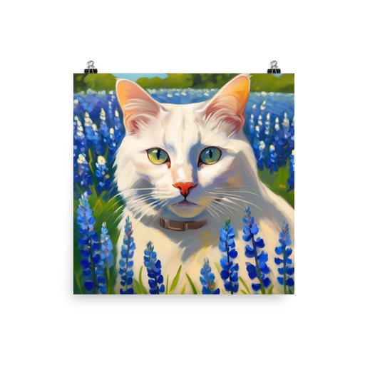 PugMug Custom White Companion Cat Poster