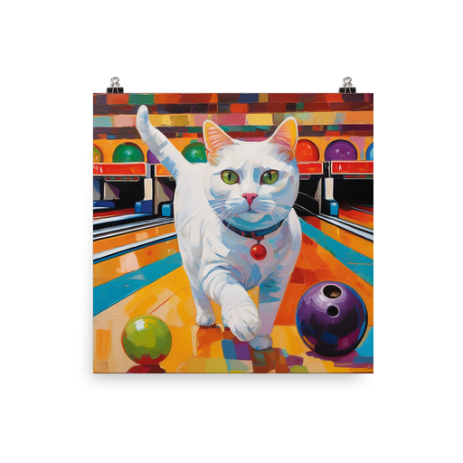 PugMug Custom White Companion Cat Poster