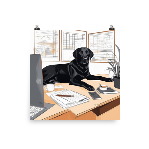 PugMug Custom Black Labrador Retriever Poster