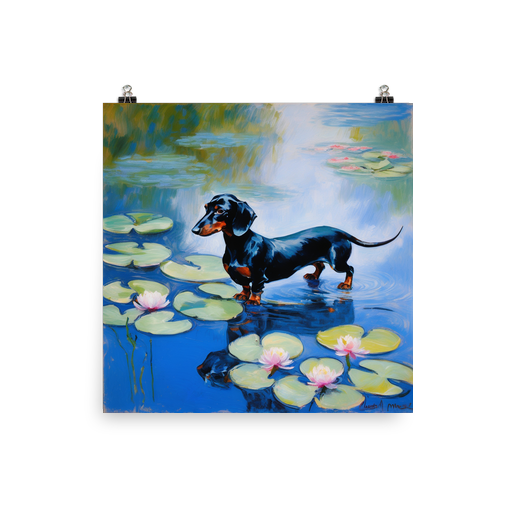 PugMug Custom Black Dachshund Poster