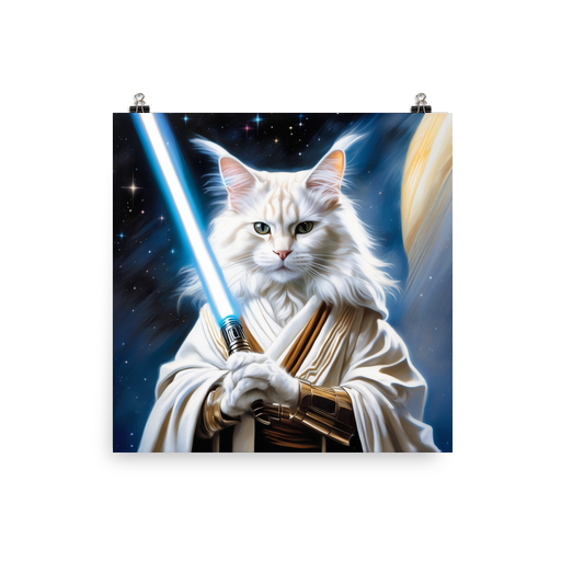 PugMug Custom White Maine Coon Cat Poster