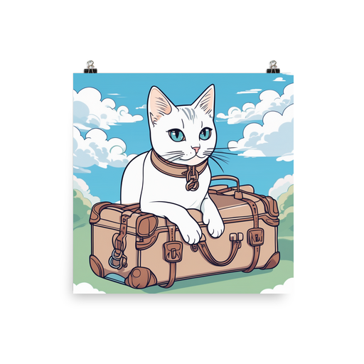 PugMug Custom White Companion Cat Poster