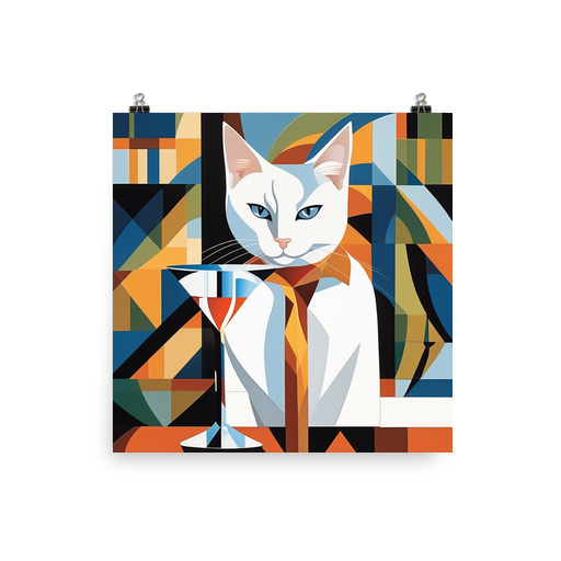 PugMug Custom White Companion Cat Poster