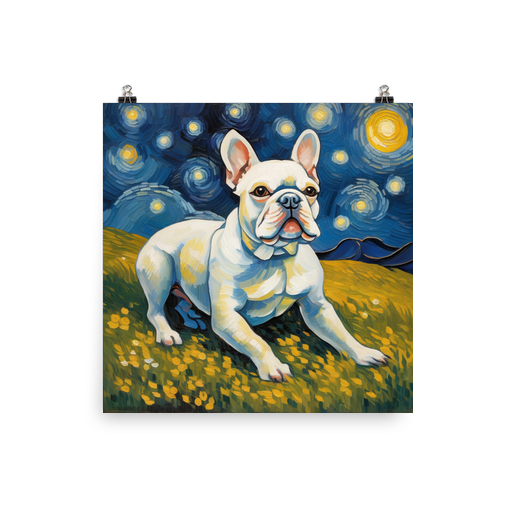 PugMug Custom White French Bulldog Poster