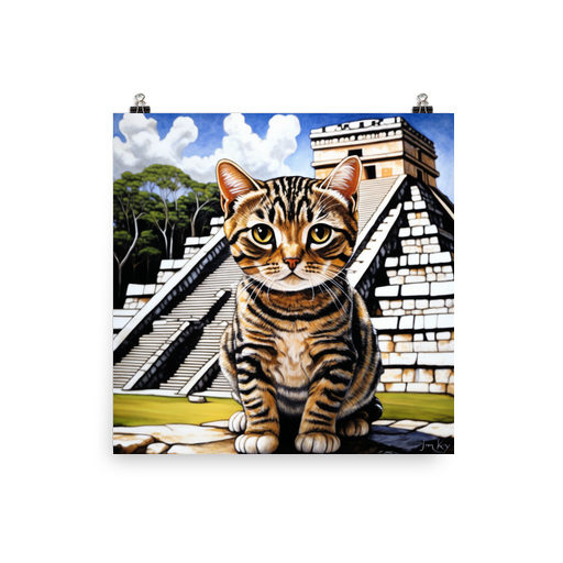PugMug Custom Tabby Scottish Fold Cat Poster