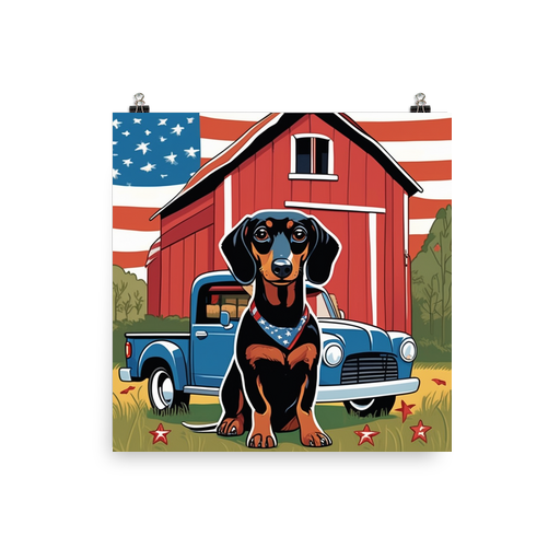 PugMug Custom Black Dachshund Poster