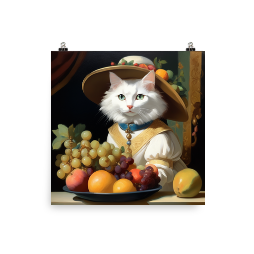 PugMug Custom White Companion Cat Poster