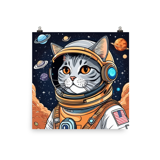 PugMug Custom Tabby British Shorthair Cat Poster