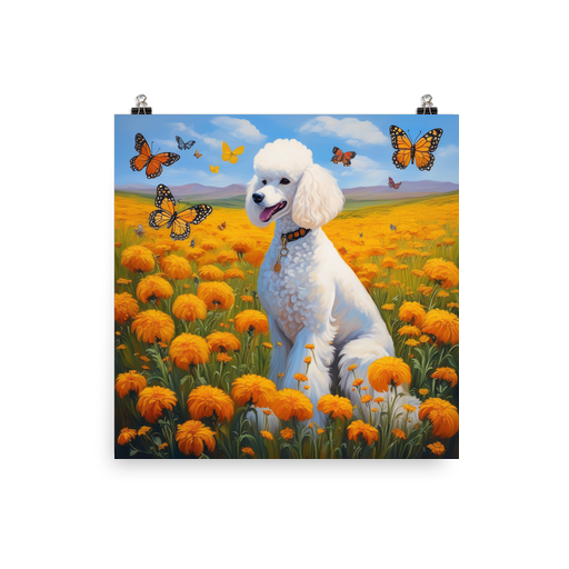 PugMug Custom White Poodle Poster