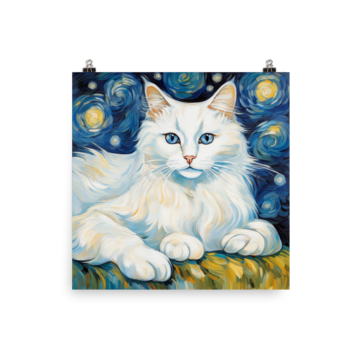 PugMug Custom White Ragdoll Cat Poster