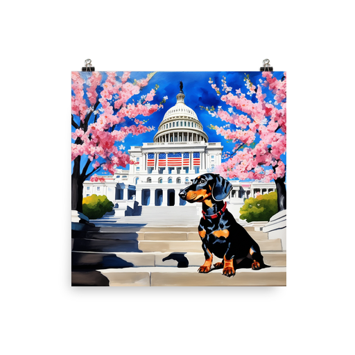 PugMug Custom Black Dachshund Poster