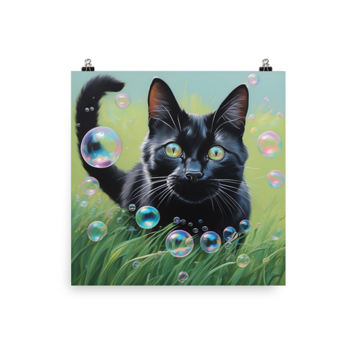 PugMug Custom Black Companion Cat Poster