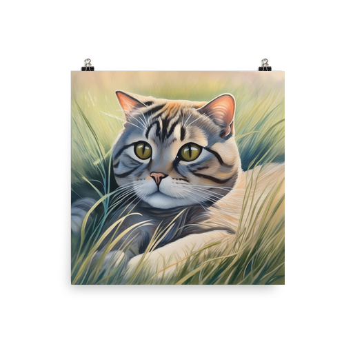 PugMug Custom Tabby Scottish Fold Cat Poster