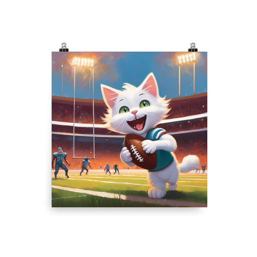 PugMug Custom White Companion Cat Poster