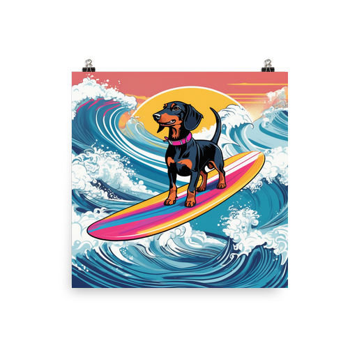 PugMug Custom Black Dachshund Poster