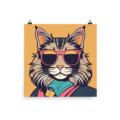 PugMug Custom Tabby Maine Coon Cat Poster