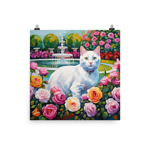 PugMug Custom White Companion Cat Poster
