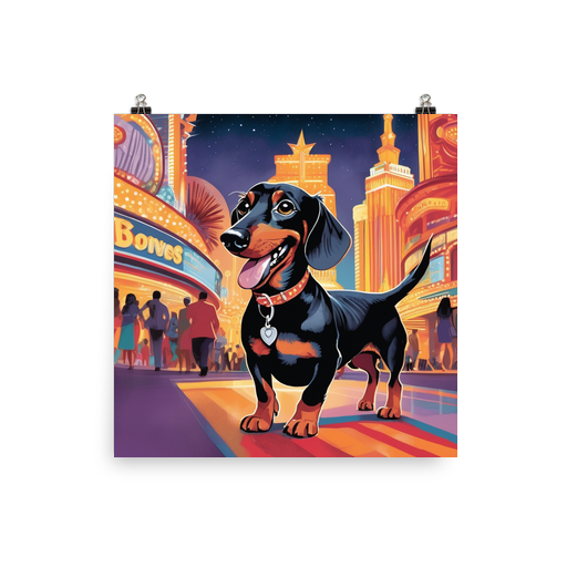 PugMug Custom Black Dachshund Poster